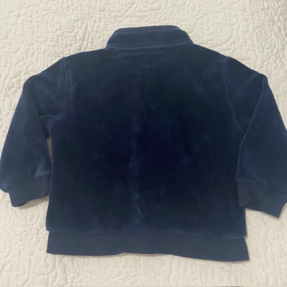 Ralph Lauren Navy Velour Button-Up Infant Jacket Size 9 Months - Picture 7 of 7